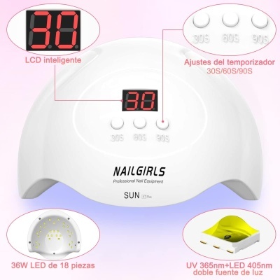 Catalisador LED UV NAILGIRLS de 36w