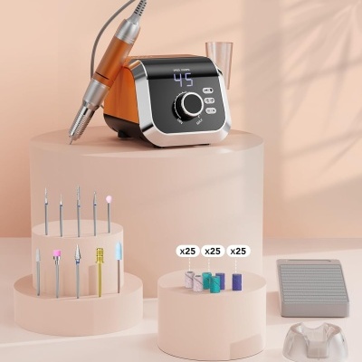 Torno Elétrico 45.000 RPM + Oferta de Kit 11 Brocas e 75 Lixas