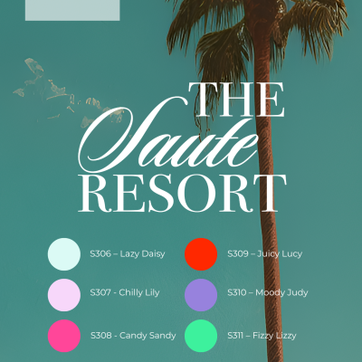 Coleção de Verniz Gel Saute Resort (6 Cores) – Edição de Verão