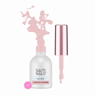 Verniz Gel Saute Nails S315 - Cupid’s Whisper (Bege com Partículas Prateadas)