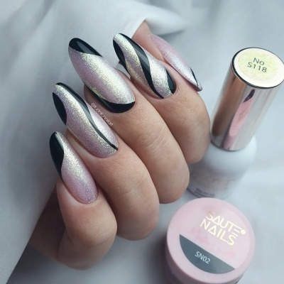 Verniz Gel Saute Nails S118 Powder - Partículas Brilhantes