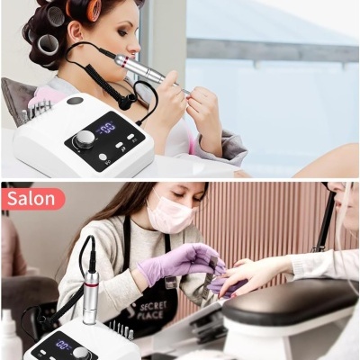 Fresa Elétrica Digital Branca Jutyum 45000 RPM