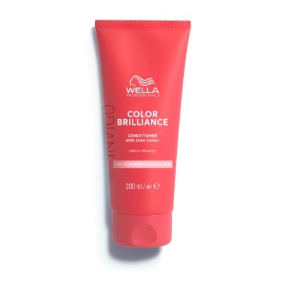 Condicionador Wella Color Brilliance em tubo vermelho de 200 ml