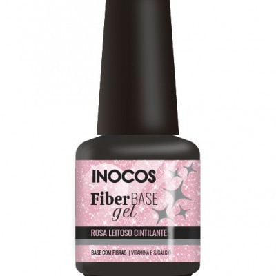 Fiber Base Gel Inocos - Rosa Leitoso Cintilante