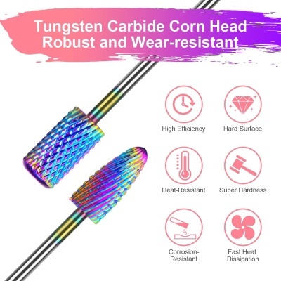 Kit com 11 Ponteiras de Broca em Tungsténio para Remoção de Gel + Oferta Caixa Armazenamento