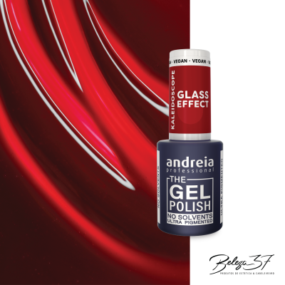 The Gel Polish Andreia KL6 - Efeito Vitral - Vermelho Translúcido