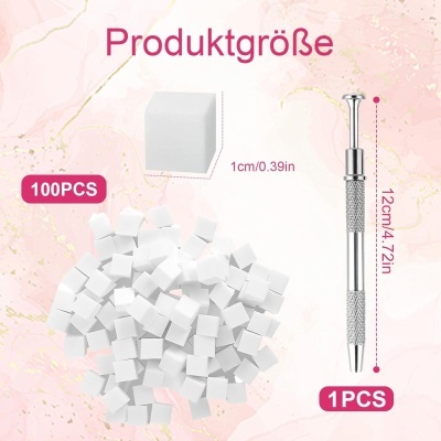 Esponjas Nail Art com Grip Metálico – 100 un.