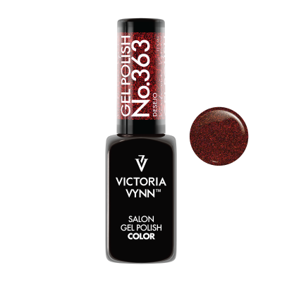 Frasco de verniz de gel vermelho com brilhos Victoria Vynn