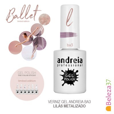Verniz Gel Andreia Ba3 – Lilás Metalizado