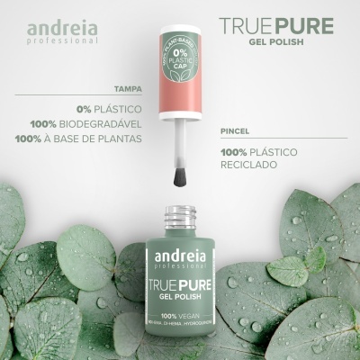 The Gel Polish Andreia True Pure T58 - Rosa suave com brilho cobre