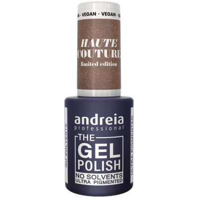 The Gel Polish Andreia HA6 - Taupe com brilho dourado
