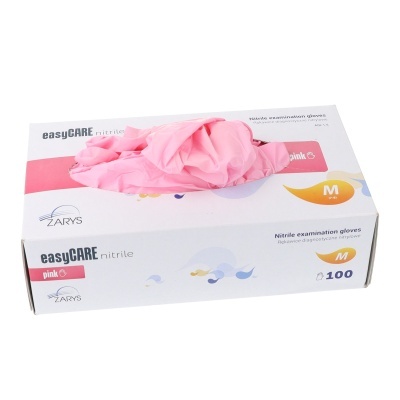 100 Luvas de Nitrilo em Rosa - Tamanho S
