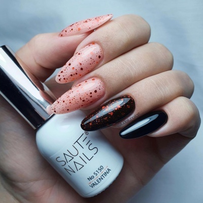 Verniz Gel Saute Nails S150 Valentina (Vermelho Glitter)