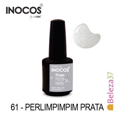 Verniz Gel Inocos 61 — Perlimpimpim Prata (Prata Metálico)
