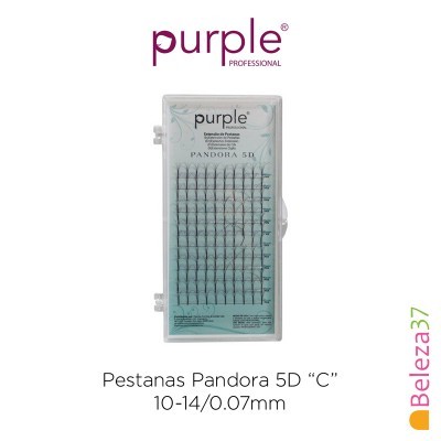 Pestanas Pandora Banda 5D (Volume Russo) - Purple "C" 10-14/0.07mm