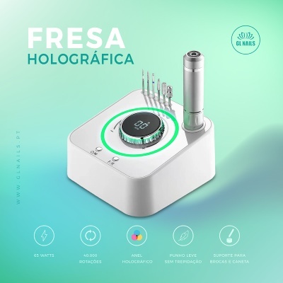 Fresa Holográfica GL Branca 40.000 RPM