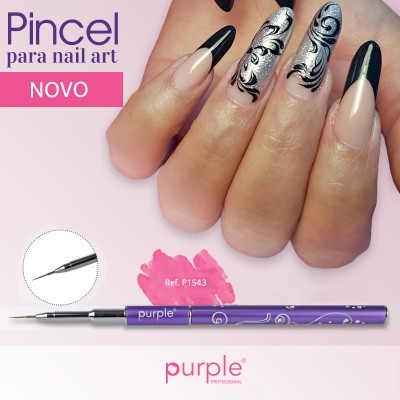Pincel Nylon Nail Art Purple #00