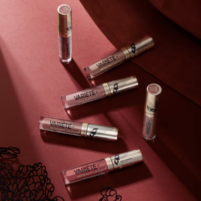 Batom Líquido Matte Eveline – Variété Satin Matt Lip Liquid Lipstick - 01 Caramel