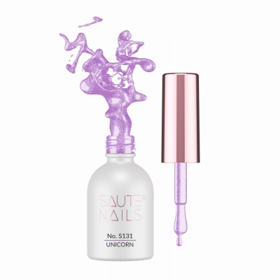 Verniz Gel Saute Nails S131 Unicorn (Roxo com Partículas Brilhantes)