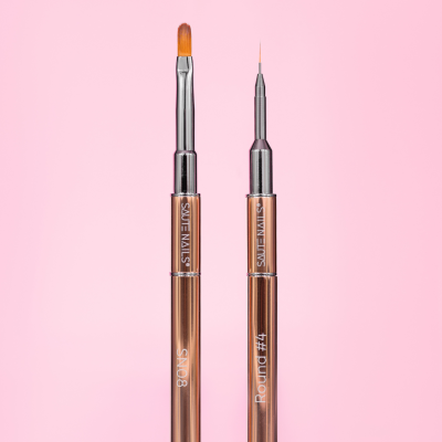 Pincel Duplo Saute Nails SN08 + Round #4