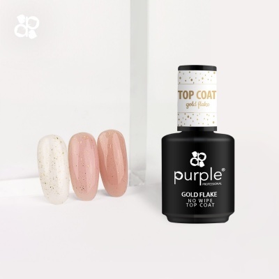 Top No Wipe Gold Flake Purple 15ml