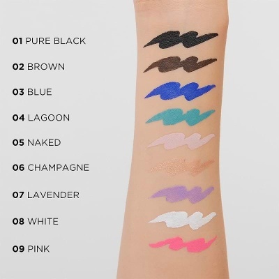 Variete Waterproof Gel Eyeliner Pencil-08 White Eveline