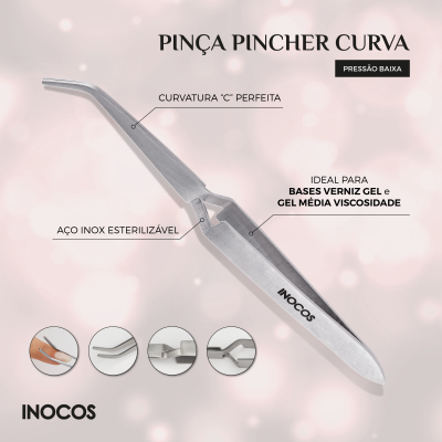 Pinça Pincher Curva Inocos - Pressão Baixa