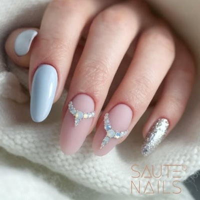 Verniz Gel Saute Nails S110 Bubble - Azul Pastel