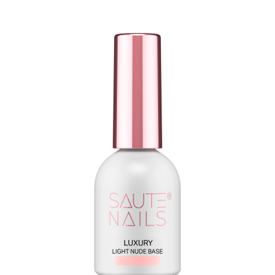 Verniz de unhas SAUTE NAILS Luxury Light Nude Base com tampa rosa
