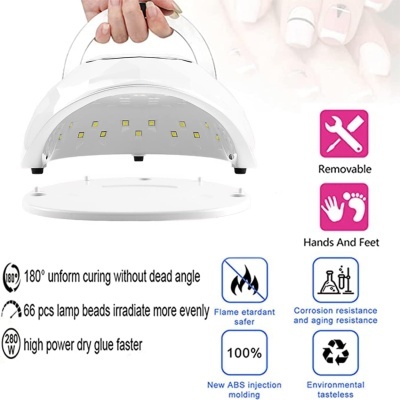 Catalisador Branco UV LED KM-1 de 66 Leds e 280W
