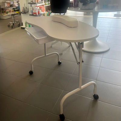 Mesa de Manicura Desmontável com Gaveta e Almofada - Envio Gratuito