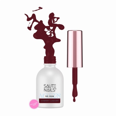 Verniz Gel Saute Nails S328 - Cherry Laquer (Bordô Cereja)