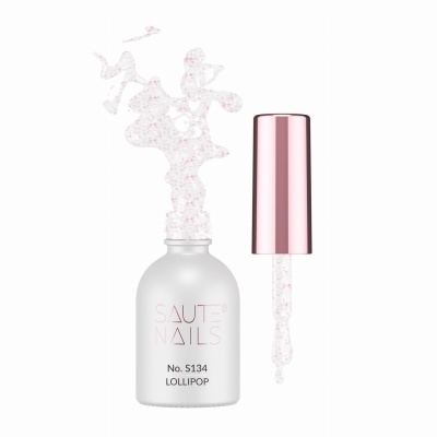 Verniz Gel Saute Nails S134 Lollipop (Partículas Rosadas)