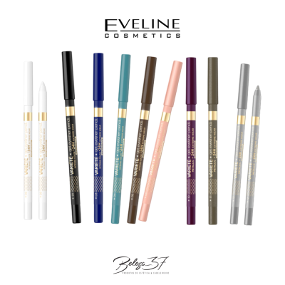 Lápis de Olhos em Gel à Prova de Água Eveline – Variété Gel Eyeliner Pencil Waterproof - 06 Champagne