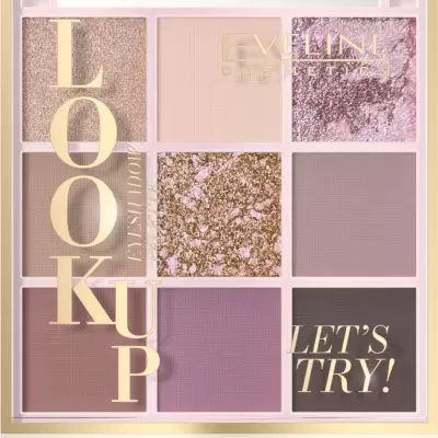 Paleta de Sombras de Maquilhagem Eveline com 9 Cores Look Up - Lets Try