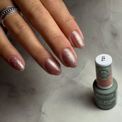 The Gel Polish Andreia True Pure T31 (Glitter Rosa e Dourado)