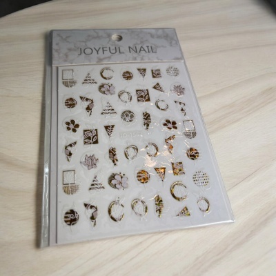 Autocolantes com Motivos Florais em Branco e Ouro JO-1563