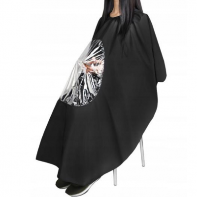 Penteador de Cabeleireiro Preto com Janela Transparente