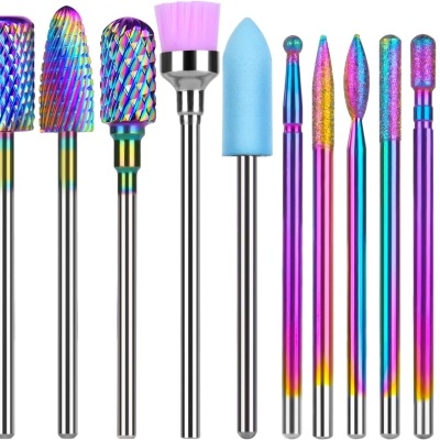 Kit com 11 Ponteiras de Broca em Tungsténio para Remoção de Gel + Oferta Caixa Armazenamento