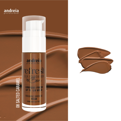Andreia Refresh Silk Foundation By Bru - 08 – Salted Caramel