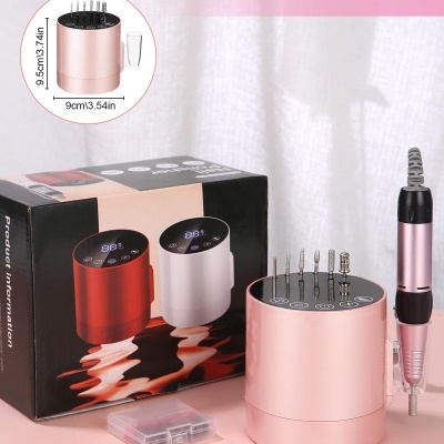 Fresa&#x20;El&#x00E9;trica&#x20;Rosa&#x20;Redonda&#x20;de&#x20;35.000&#x20;RPM&#x20;com&#x20;Pedal&#x20;e&#x20;6&#x20;Brocas