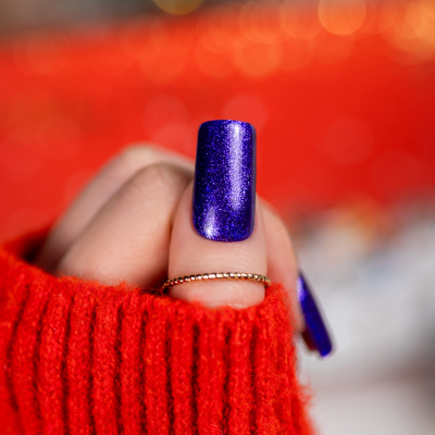 Verniz Gel Saute Nails S292 - Midnight Magic (Roxo com Partículas Rosa e Roxas)