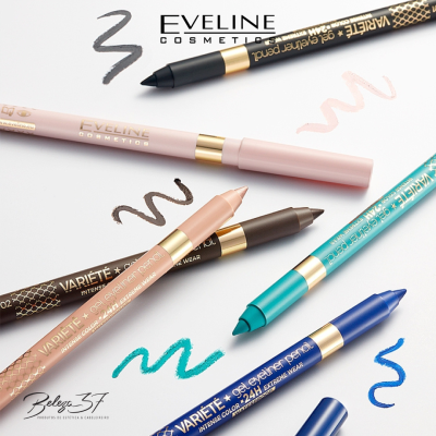 Lápis de Olhos em Gel à Prova de Água Eveline – Variété Gel Eyeliner Pencil Waterproof - 06 Champagne