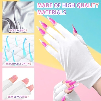 2 Pares de Luvas sem Dedos para o Catalisador - Proteção Anti-UV