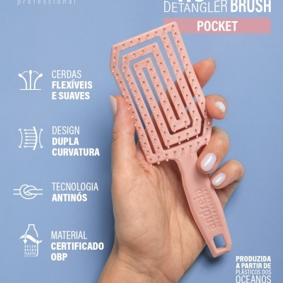 Pro Wave Andreia - Detangler Brush Pocket – Escova Azul