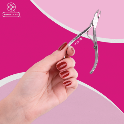 Alicate Cutículas 735-PR Mundial Professional Premium Precision Inox