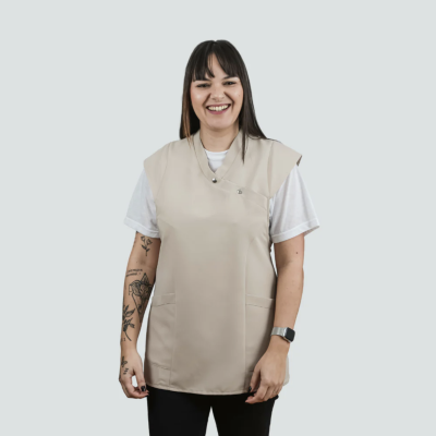 Túnica Sally Anti-Bacteriana Tamanho Único - Cor: Bege