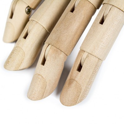 Mão de treino articulada em madeira