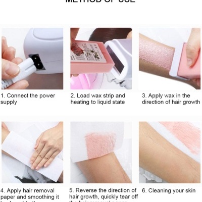 Aquecedor de Cera Roll-on de Base Dupla Cor Rosa