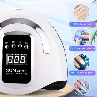 Catalisador Branco UV LED SUN X11 MAX de 66 Leds e 280W